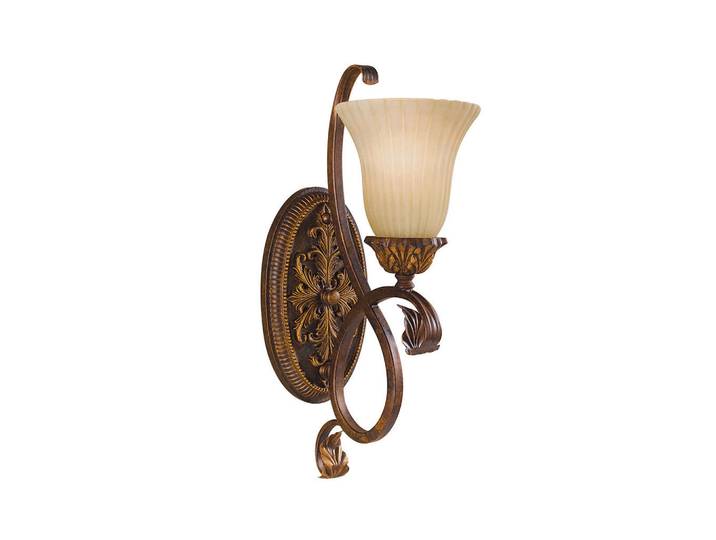 Elstead Lighting Wandleuchte, Rotbraun, Metall, Glas, 22.9x45.7x15.2 cm, RoHS, Lampen & Leuchten, Innenbeleuchtung, Wandlampe, Wandlampen