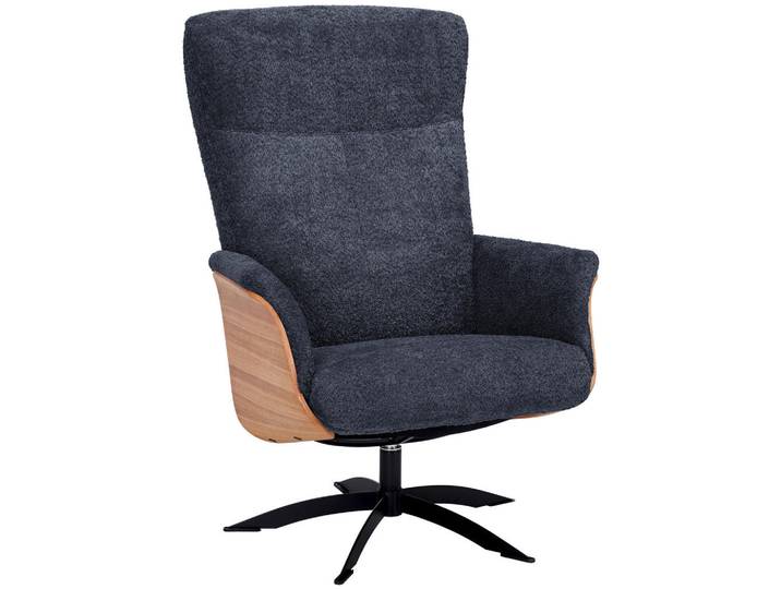 Welnova Relaxsessel, Anthrazit, Metall, Eiche, 71x104x77 cm, Fußauswahl, Stoffauswahl, Relaxfunktion, Wohnzimmer, Sessel, Relaxsessel