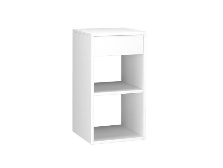 Vicco Nachttisch Dany Weiß 35 x 65 cm, Holzwerkstoff, 2 Fächer, 1 Schubladen, Rechteckig,Quadratisch, 35x65x35 cm, Schlafzimmer, Nachttische