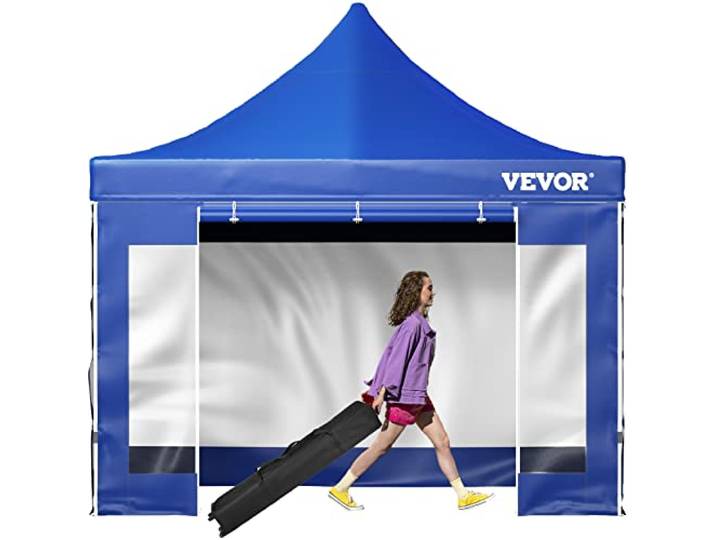 VEVOR Tonnelle Imperméable Tente Pop-up Jardin avec Parois Latérales Pavillon Terrasse Extérieure Abri Pliable Soleil Pluie Neige Résistant aux UV et Sac à roulettes pour Fête Arrière-Cour