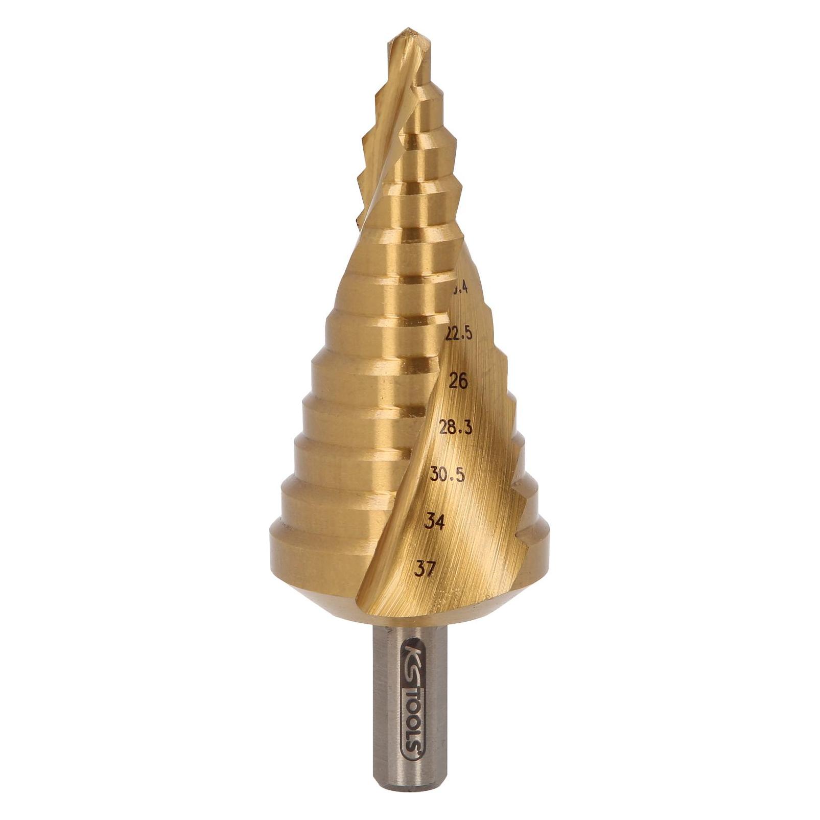 KS Tools HSS-TiN Stufenbohrer (37 mm, 6 - 37) (330.2347)