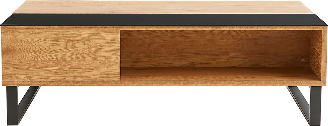 Miliboo Niedriger Tisch verstellbar aus Holz und Metall WYNN