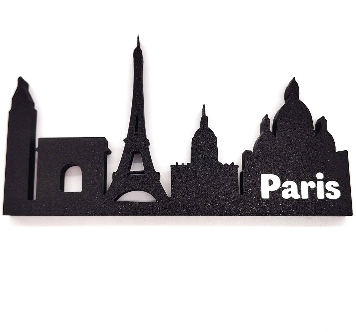 Allygami Paris Skyline Silhouet Stad Decoratie 3D Print Zwart