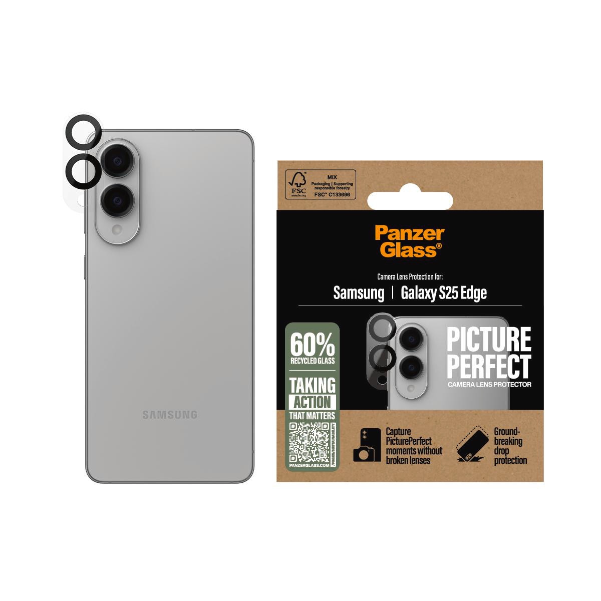 PanzerGlass PicturePerfect Kameraschutz für Samsung Galaxy S25 Edge PG69245