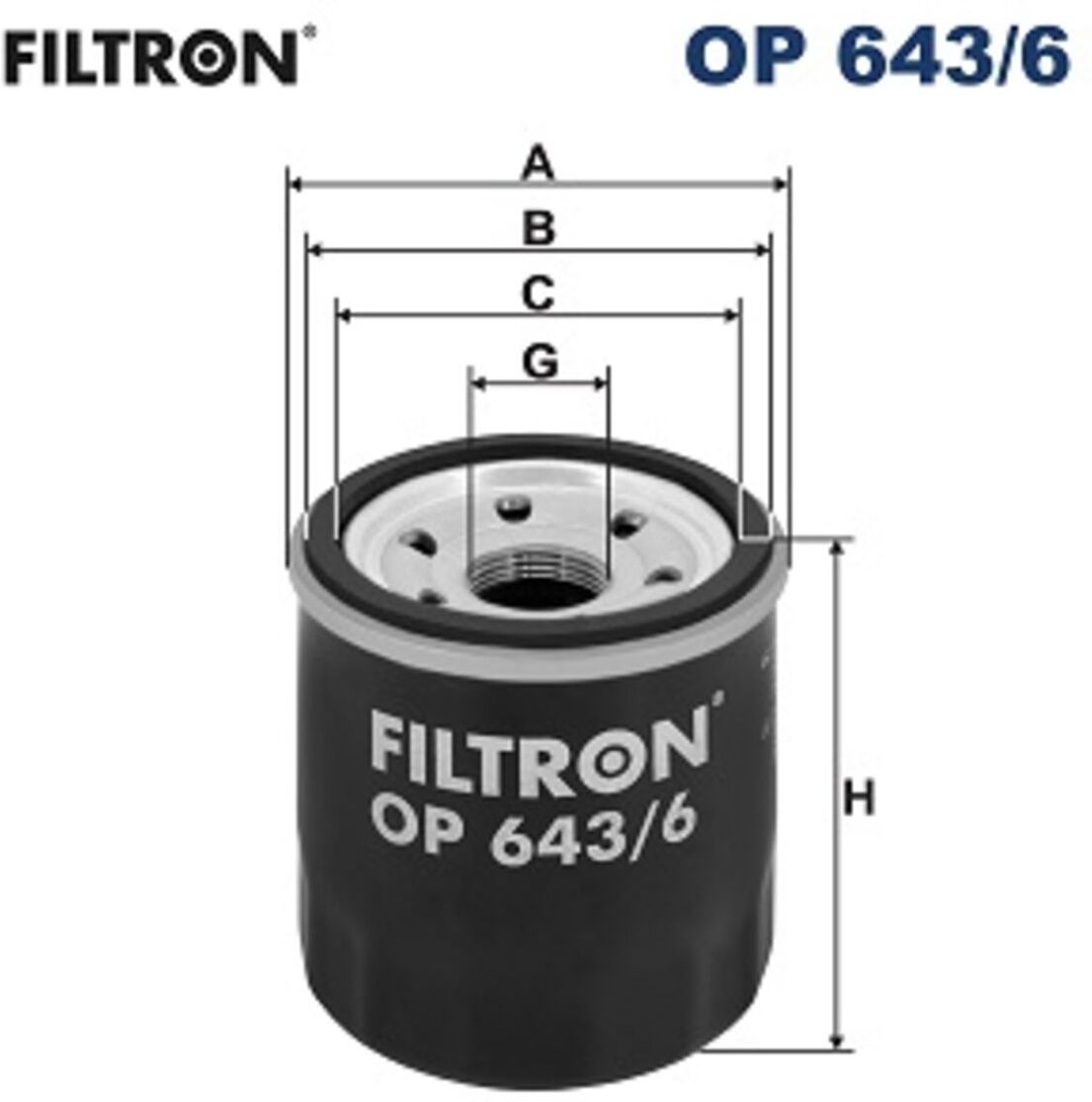Ölfilter FILTRON OP 643/6