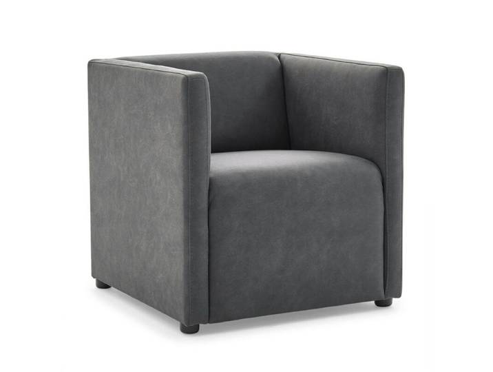 Calizza Interiors Grivola Sessel - Microfaser Bulus 9 anthrazit Modern, Zeitlos