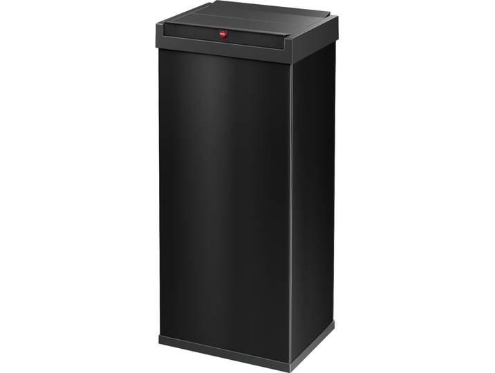 Mülleimer HAILO Big-Box Swing XL , schwarz, B:33,9cm H:76,3cm T:26cm, Metall, Mülleimer, Mülleimer, 52 l, Stahlblech o. Edelstahl, mit selbstschließendem Schwingdeckel