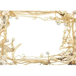 CoverYourDesk, Unterlage, Schreibtischunterlage Goldschmuck mit Diamanten Rahmen
