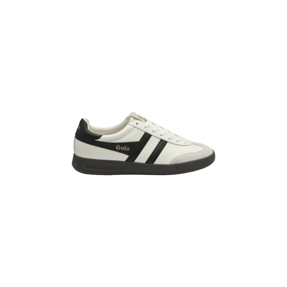 Gola Cyclone Leather Sneaker Women white/black/dark gum (WB) 9 CLB743-WB-9-whiteblackdarkgum