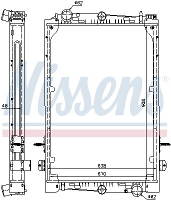 NISSENS 61427A Kühler Wasserkühler Motorkühler für DAF 85 CF