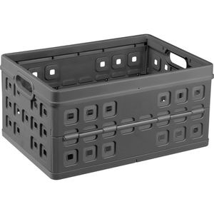 Sunware Klappbox Square, 57300636, 46 Liter, anthrazit, 54 x 38 x 26,5 cm
