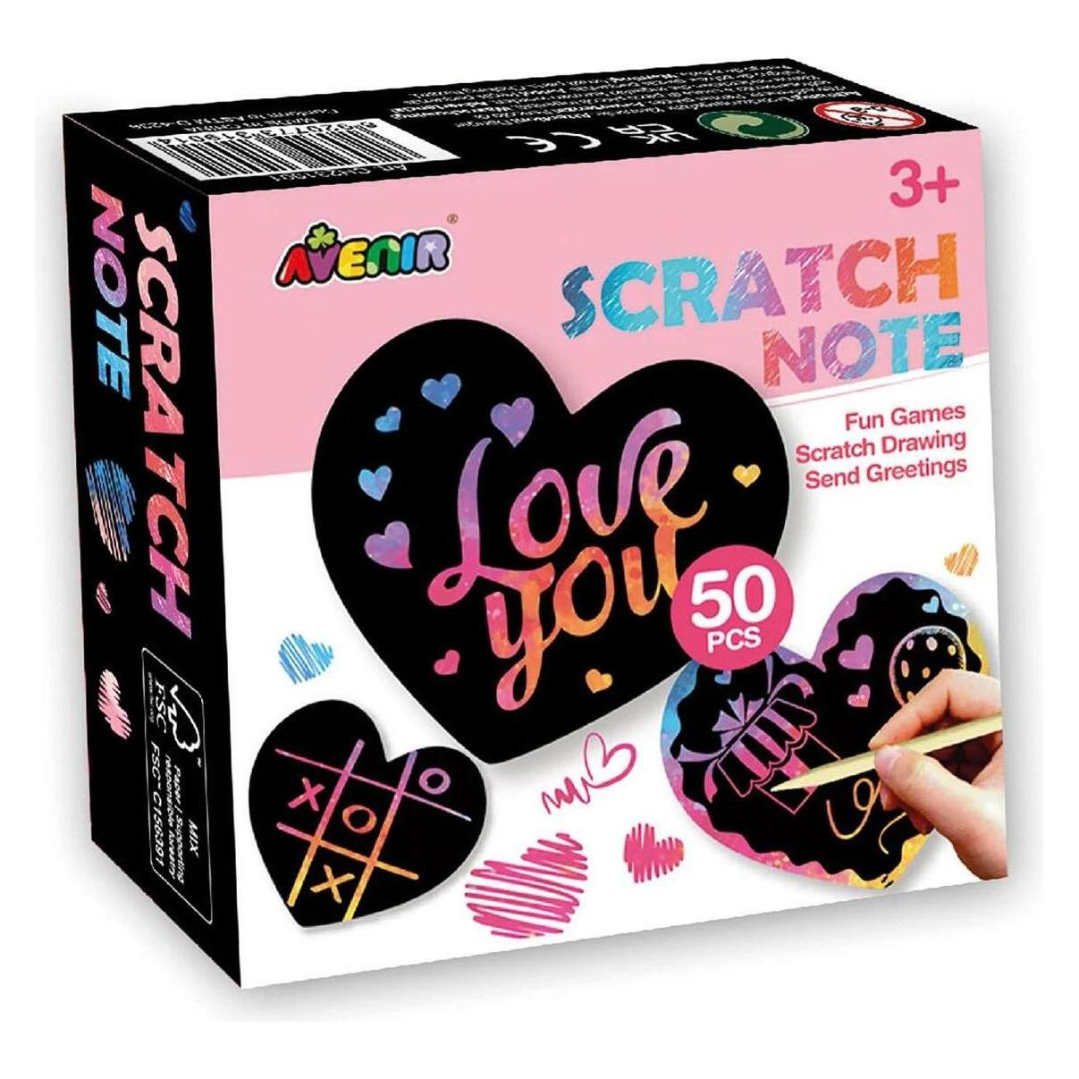 Avenir Scratch Art - Herzförmiges Notizbuch (CH231901)