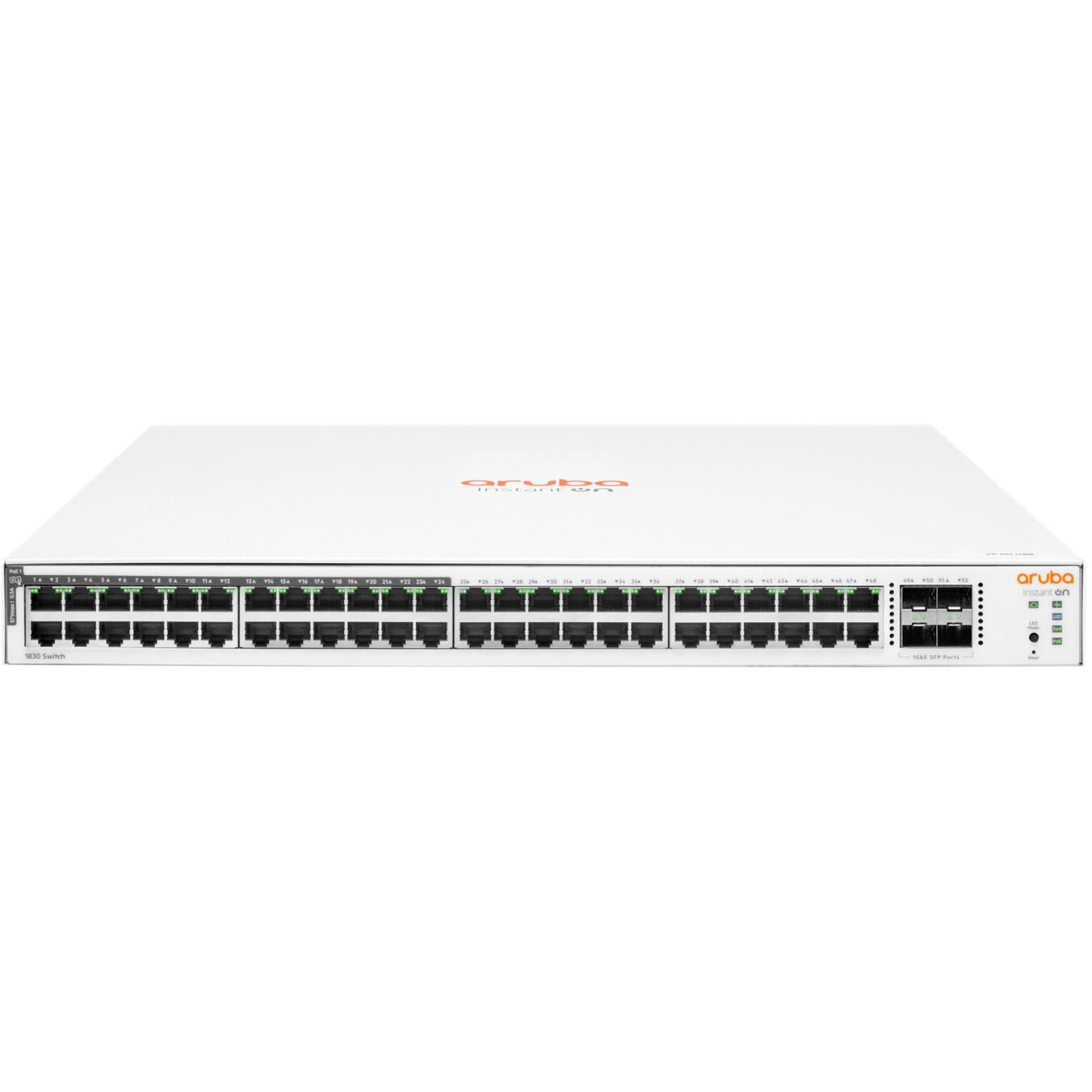 HPE Instant On 1830 48G PoE Switch 370W JL815A - Switch - Glasfaser (LWL)