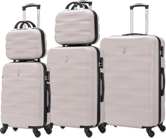 Famanu Koffer Set - Leichtgewicht, 4 drehbare Räder, integriertes Schloss
