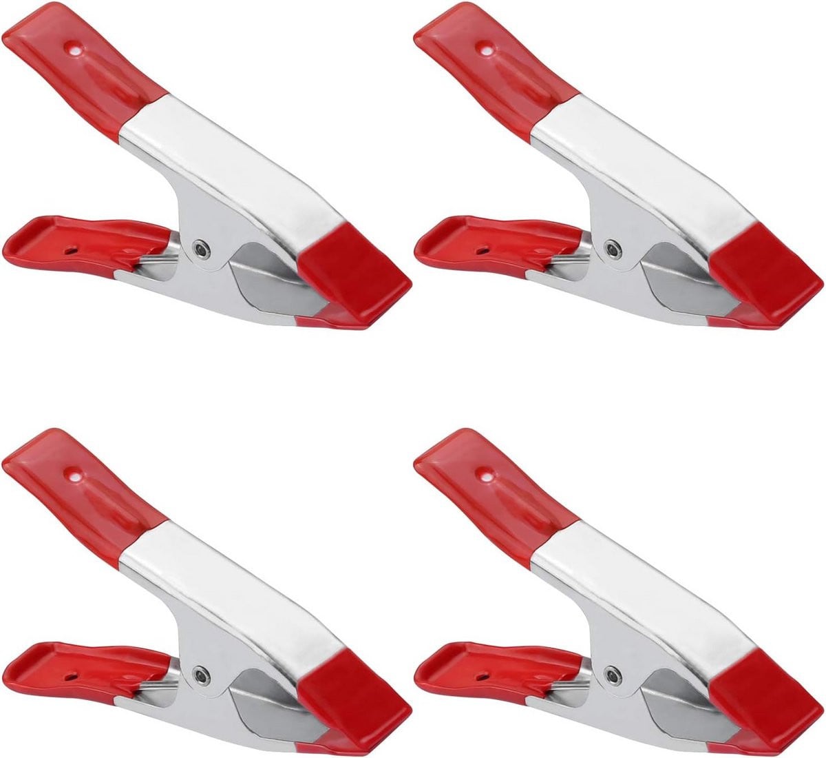 4x Grote Metalen Veerklemmen 15cm - Heavy Duty Markt Kraam Clips met Antislip Grip