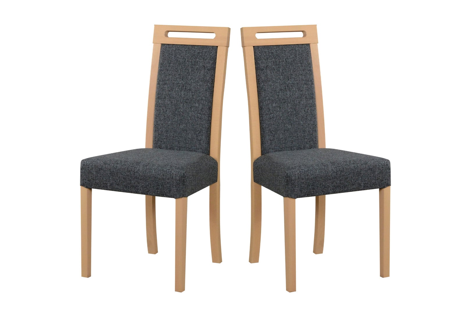 LeafDesign Eetkamerstoel Roma 5 set van 2 massief eikenhout sonoma