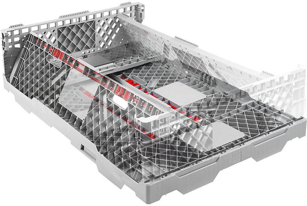 kaiserkraft Aufsatzrahmen aus HDPE, perforiert, faltbar, für Paletten 1200 x 800 mm