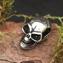 Drachensilber Skull Schmuck Anhänger 925 Silber Totenkopf Gothic - Silber