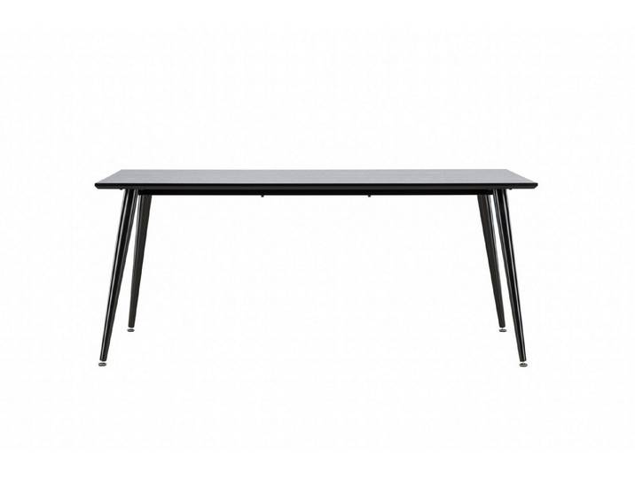 Venture Home Esstisch Dipp, rechteckiger Esstisch mit Messingdetails, 180 × 90 cm, Esszimmertisch, MDF, Holzfurnier-Optik, Metallbeine, rechteckig