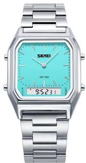 Inspired Finds SKMEI Dual Display 3 Time Waterproof Digital Sports Watch blue