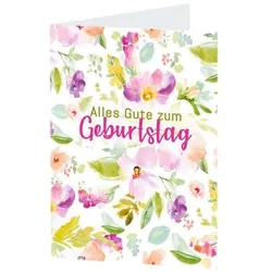 LUMA KARTENEDITION Geburtstagskarte »Alles Gute zum Geburtstag Bunte Blumen«, 11.5x17.5 cm