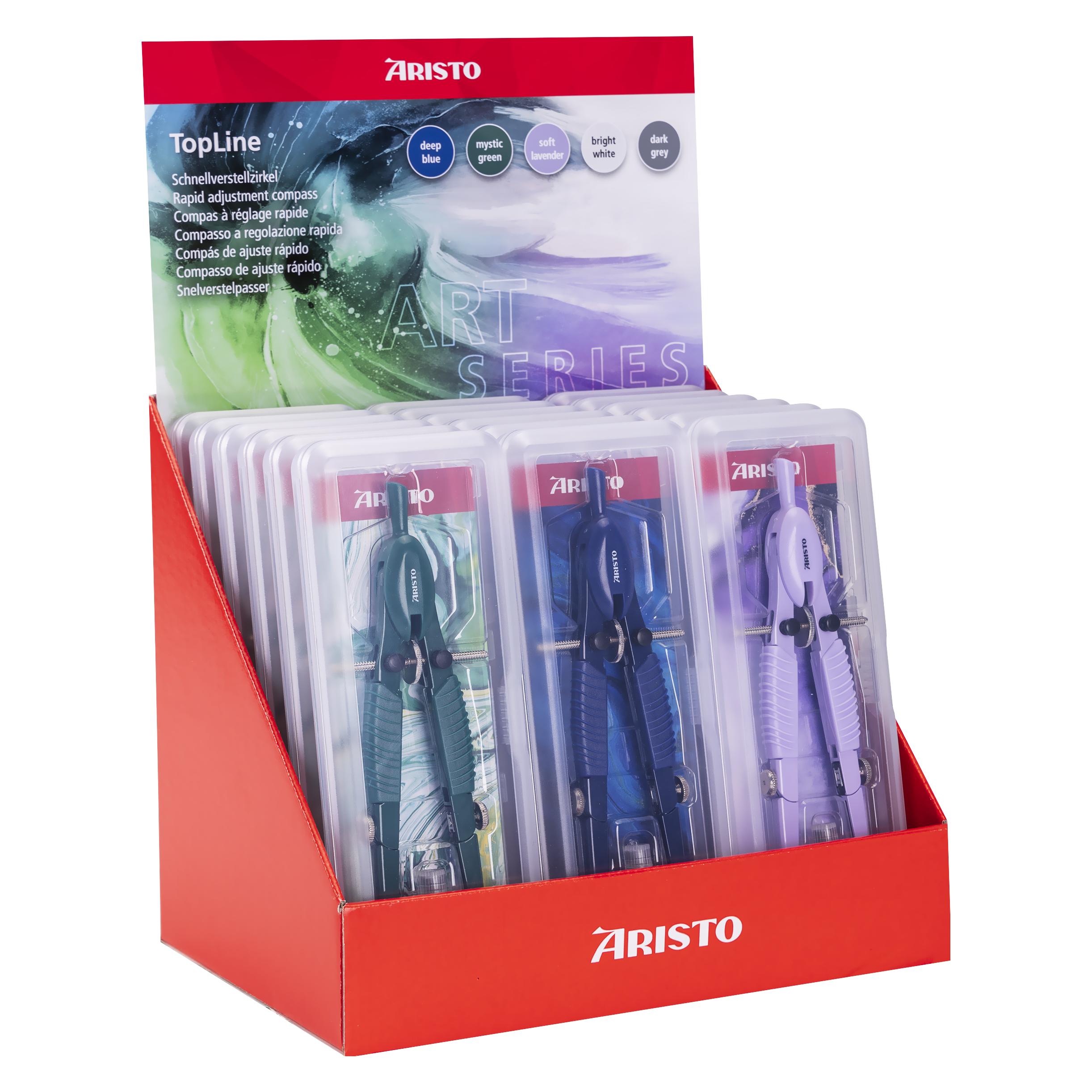 Aristo TopLine Zirkel Displ. Art Series 18 4x55818,55819,55822, 2x55815,55816 (VD559834)