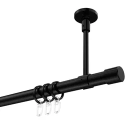 GARDINENSTANGE Sonette Santo 100 cm, 1-läufig, 20 mm Ø Schwarz