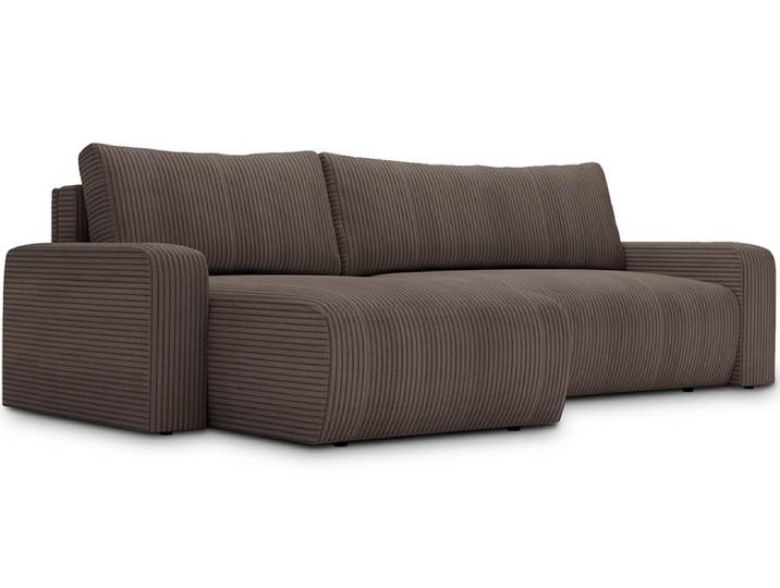 Ecksofa ARAGON Stoff braun
