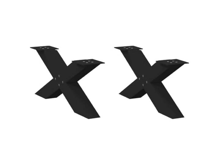 ZXQVLMRS Couchtischbeine 2 Stk. X-Form 70x30-31 cm Tischgestell Stahl Pulverbeschichtet, Mit verstellbaren Nivellierfüßen, Stabil & robust