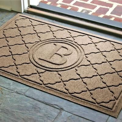 Bungalow Dba Matterly Cordova Monogram Doormat 35 x 23, 35 x 23, Khaki