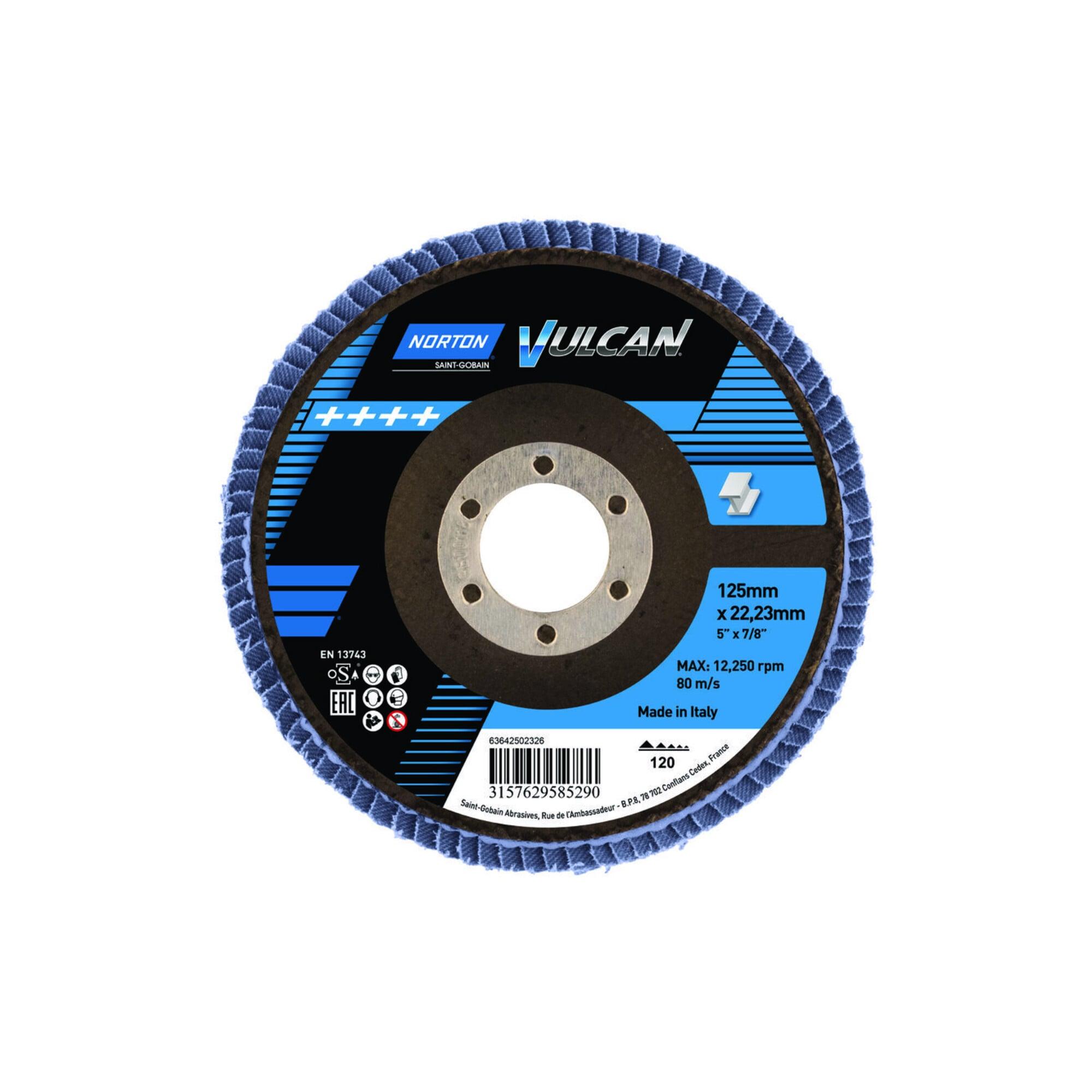 Norton Fächerscheibe Vulcan 125 mm P120 ; Saint-Gobain (63642502326)