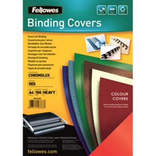Fellowes Deckblatt Chromolux, glänzend, DIN A4, rot