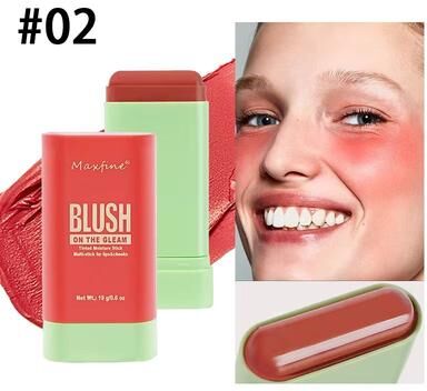 Inspired Finds Multi Use Blush Stick Waterproof Long Lasting Cream Blush Stick Moisturizing Cheek & Lip Tint warm Coral