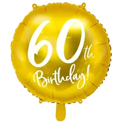 60. Geburtstag Folienballon gold