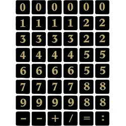 HERMA Zahlen 4131 13x13mm 0-9  geprägt sw/go 96 St./Pack.