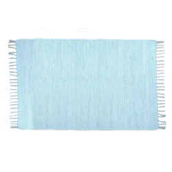 TEPGO Fleckerlteppich Dream Cotton light blue 70 x 140 cm