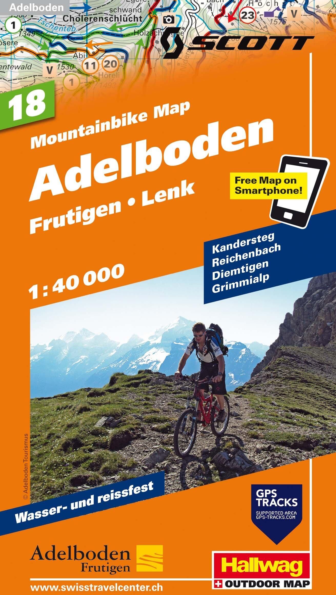 Carte spéciale VTT n° WKM.18 - Adelboden (Suisse)   Hallwag