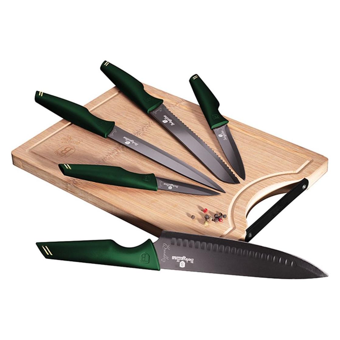 BerlingerHaus Set of 5 kitchen knives with cutting board (20 cm) (21059618)