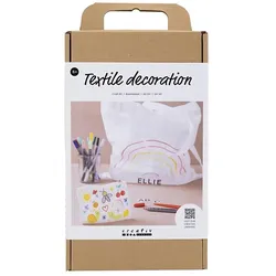 Creativ Company Bastelset Textildekoration Tasche, Portemonnaie
