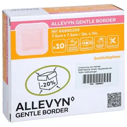 ALLEVYN Gentle Border 7,5x7,5 cm Schaumverb.