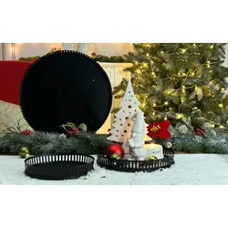 Dekoschale Canneto Metall schwarz 20cm