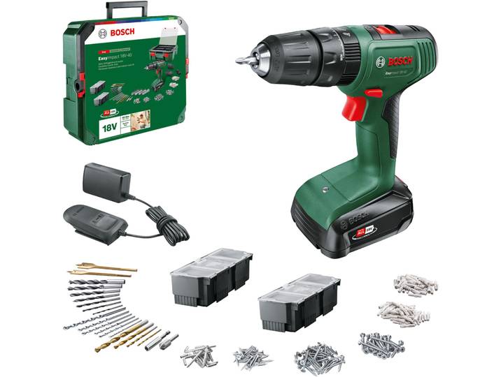Perceuse à percussion sans fil EasyImpact 18V-40 + SystemBox\, 1 x batterie PBA 18V 1.5Ah
