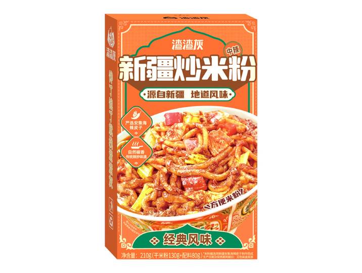 Zhazhahui Nouilles de riz sautées du Xinjiang (saveur classique, moyen piquant) 210 g