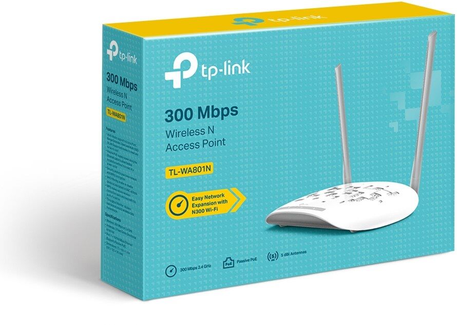 TP-LINK TL-WA801N wireless access point 300 Mbit/s White Power over Ethernet (PoE)