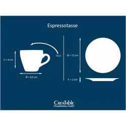 CreaTable, Tasse, Caldera (240 ml, 4x)