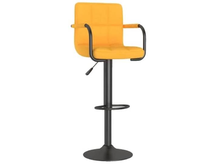 GPUTYGHN Barhocker Senfgelb Stoff, höhenverstellbar, 360 Grad drehbar Stahlgestell pulverbeschichtet, Gasdruckfeder, Fußstütze, 360 Grad drehbar, Essbereich, Bar