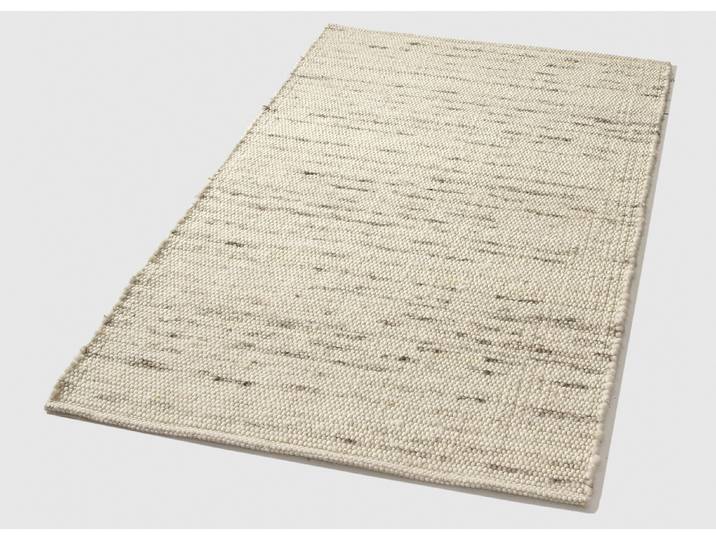 Handgewebte Teppiche aus 100% Schurwolle, Creme, Größe 113 (Brücke, 70x130 cm)