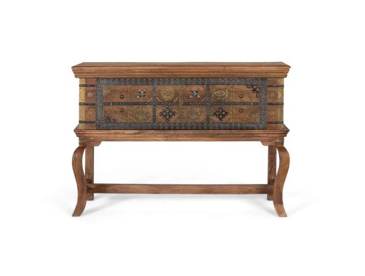 Console antique en bois de manguier