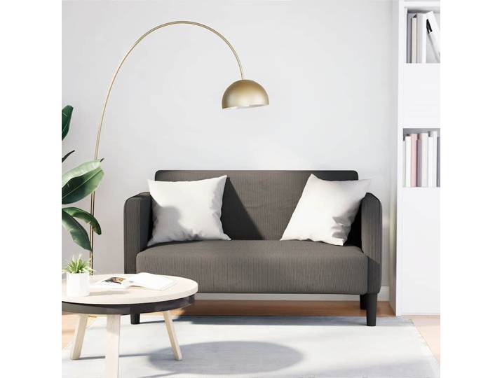vidaXL Zweisitzer-Sofa Hellgrau 109 cm Cordstoff