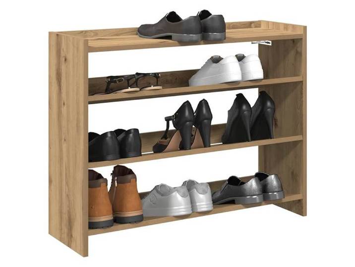 Étagère à chaussures chêne artisanal bois d'ingénierie rangement de chaussures armoire de rangement de chaussures 859922